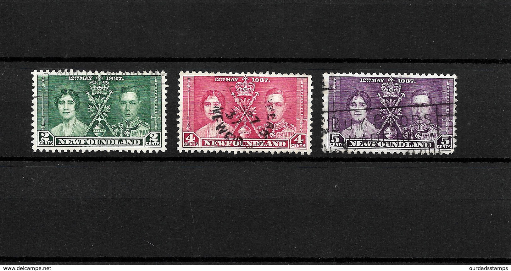 Newfoundland  KGVI 1937 Coronation, Complete Set Used (7097) - 1908-1947