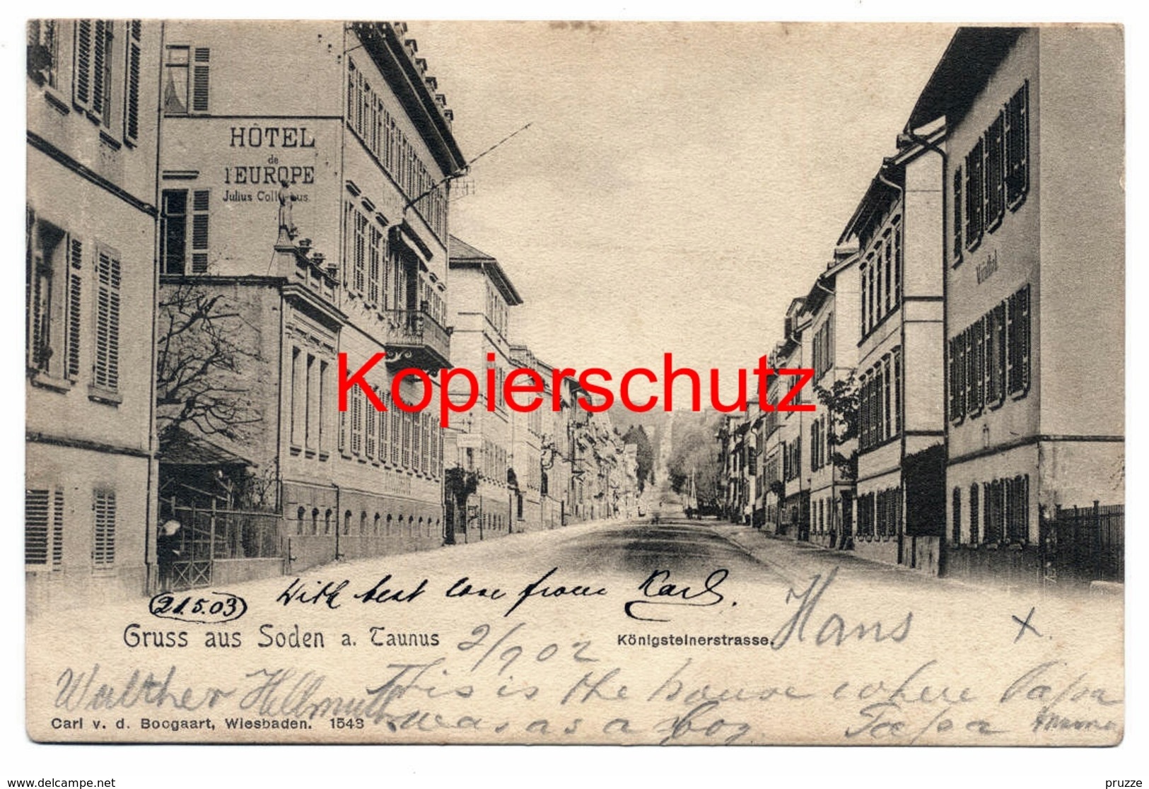 Soden 1902, Königsteinerstrasse - Nach Mittweida - Bad Soden