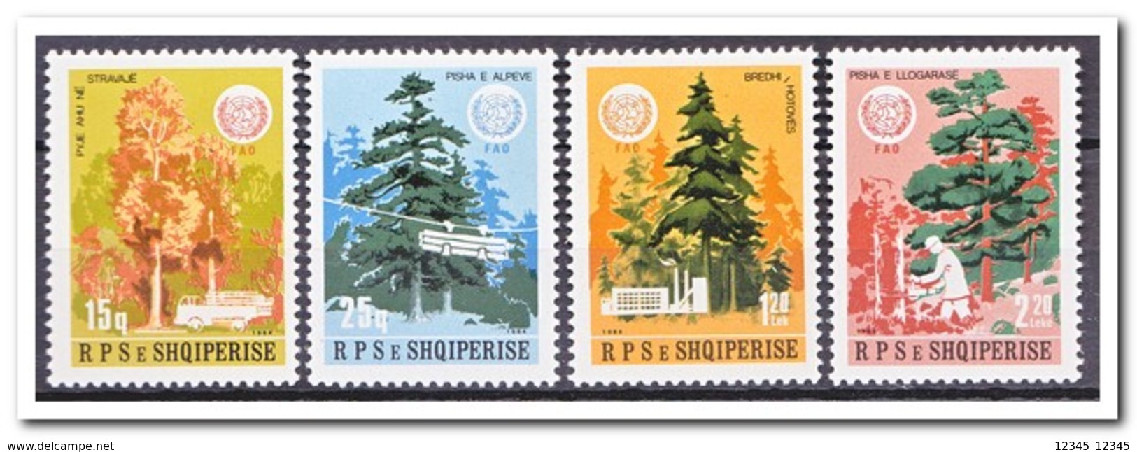 Albanië 1984, Postfris MNH, Trees - Albanië