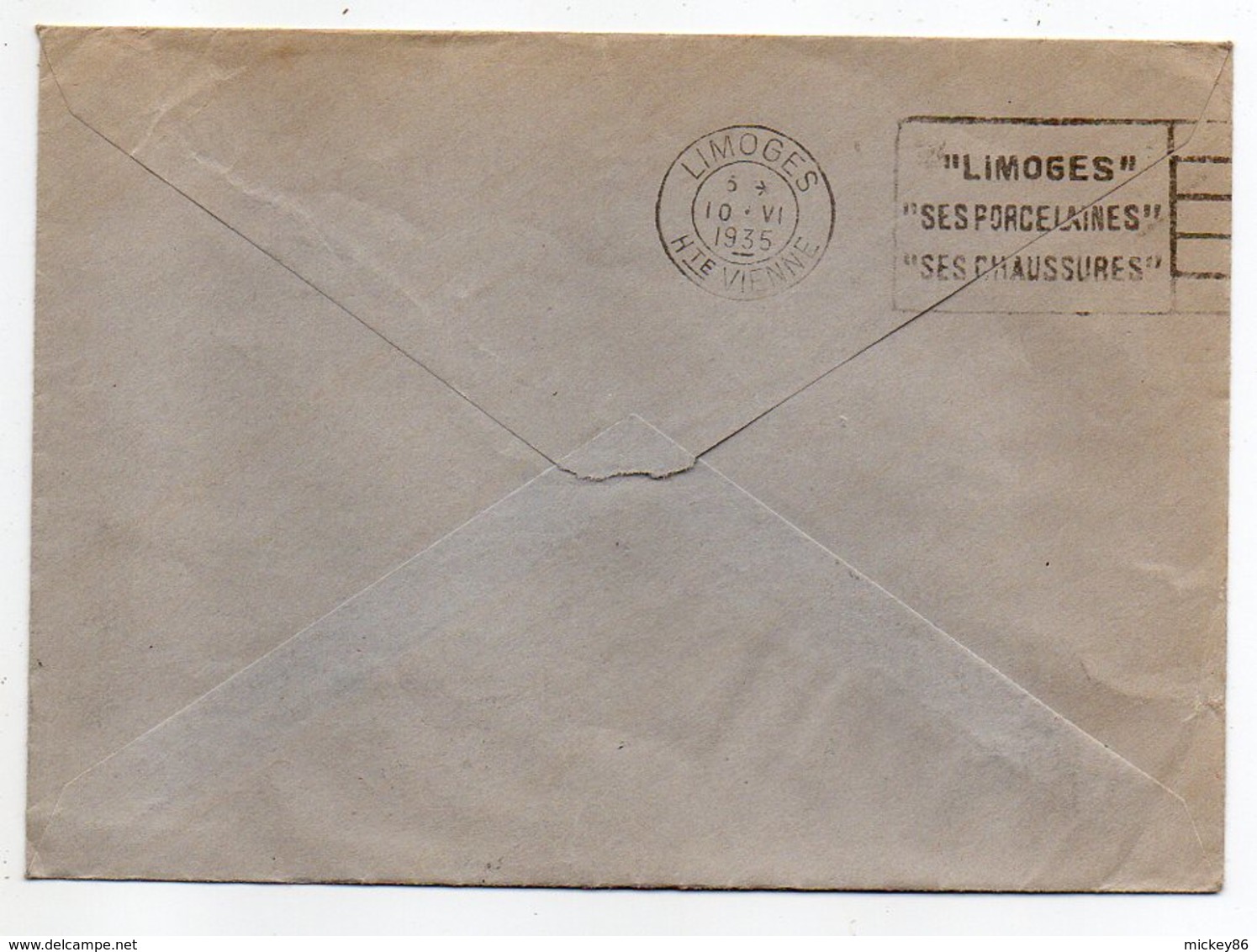Suisse --1935--Lettre De BERNE   Pour LIMOGES (France) --cachets --enveloppe Personnalisée Steiger & Co - Covers & Documents