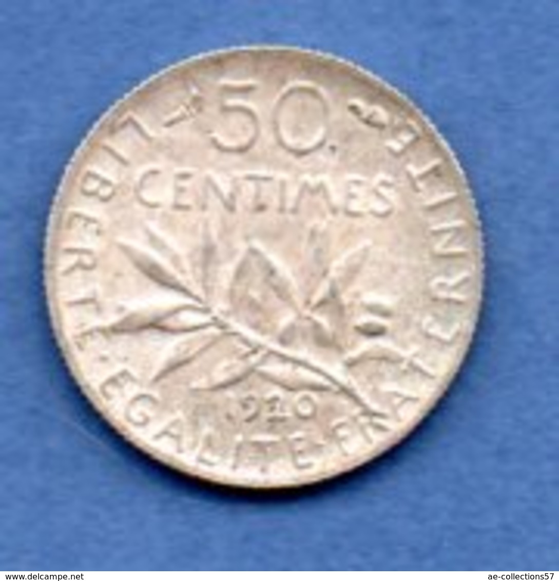 Semeuse  -  50 Centimes 1920 --  état SUP - Autres & Non Classés