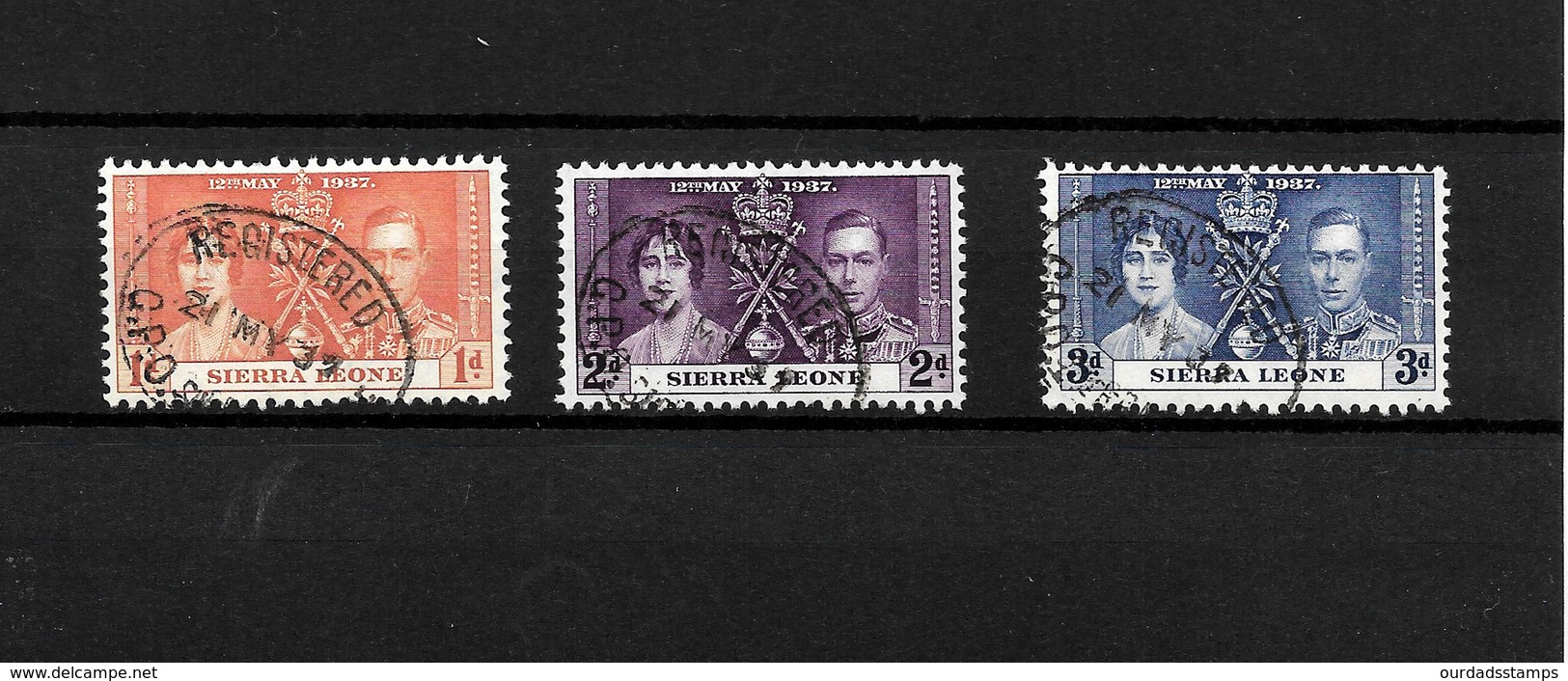 Sierra Leone KGVI 1937 Coronation, Complete Set Used (7116) - Sierra Leone (...-1960)