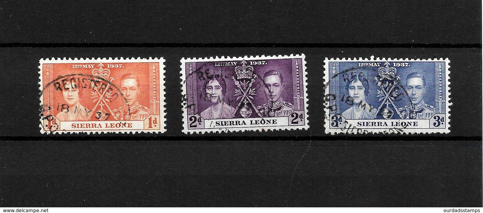 Sierra Leone KGVI 1937 Coronation, Complete Set Used (7117) - Sierra Leone (...-1960)