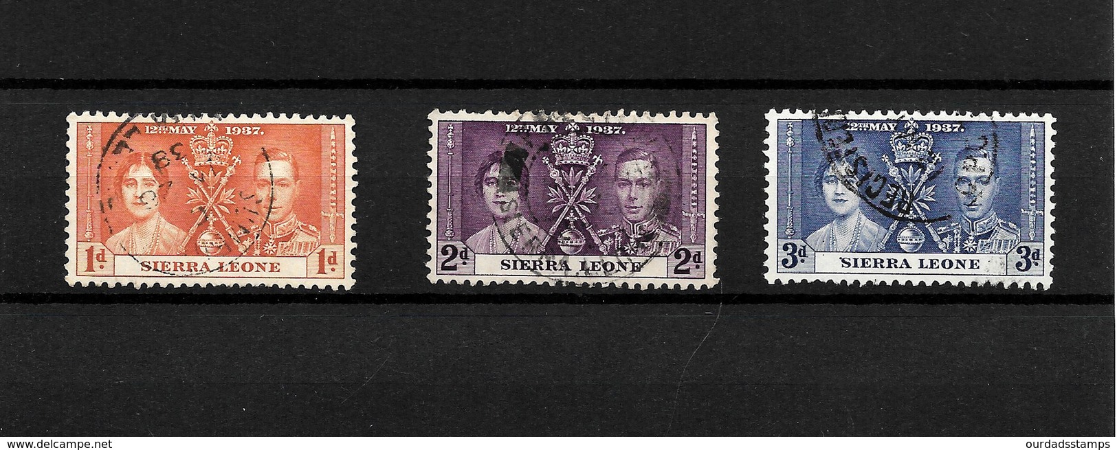 Sierra Leone KGVI 1937 Coronation, Complete Set Used (7120) - Sierra Leone (...-1960)