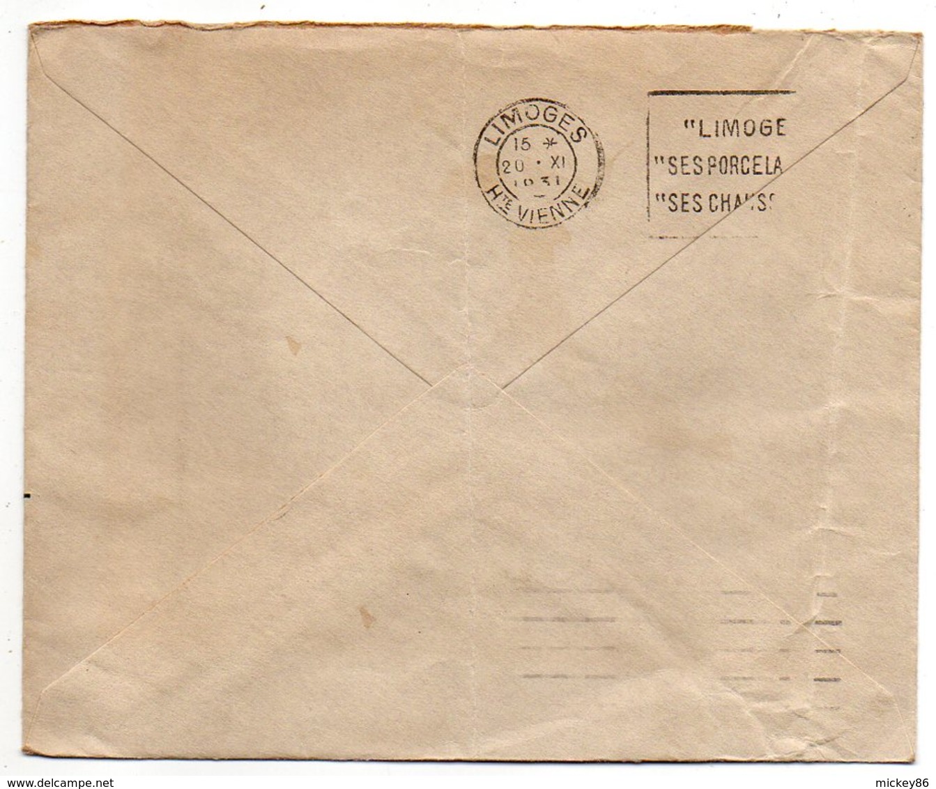Suisse --1931--Lettre De BERNE   Pour LIMOGES (France) --cachets --enveloppe Personnalisée  Kiefer & Co - Brieven En Documenten