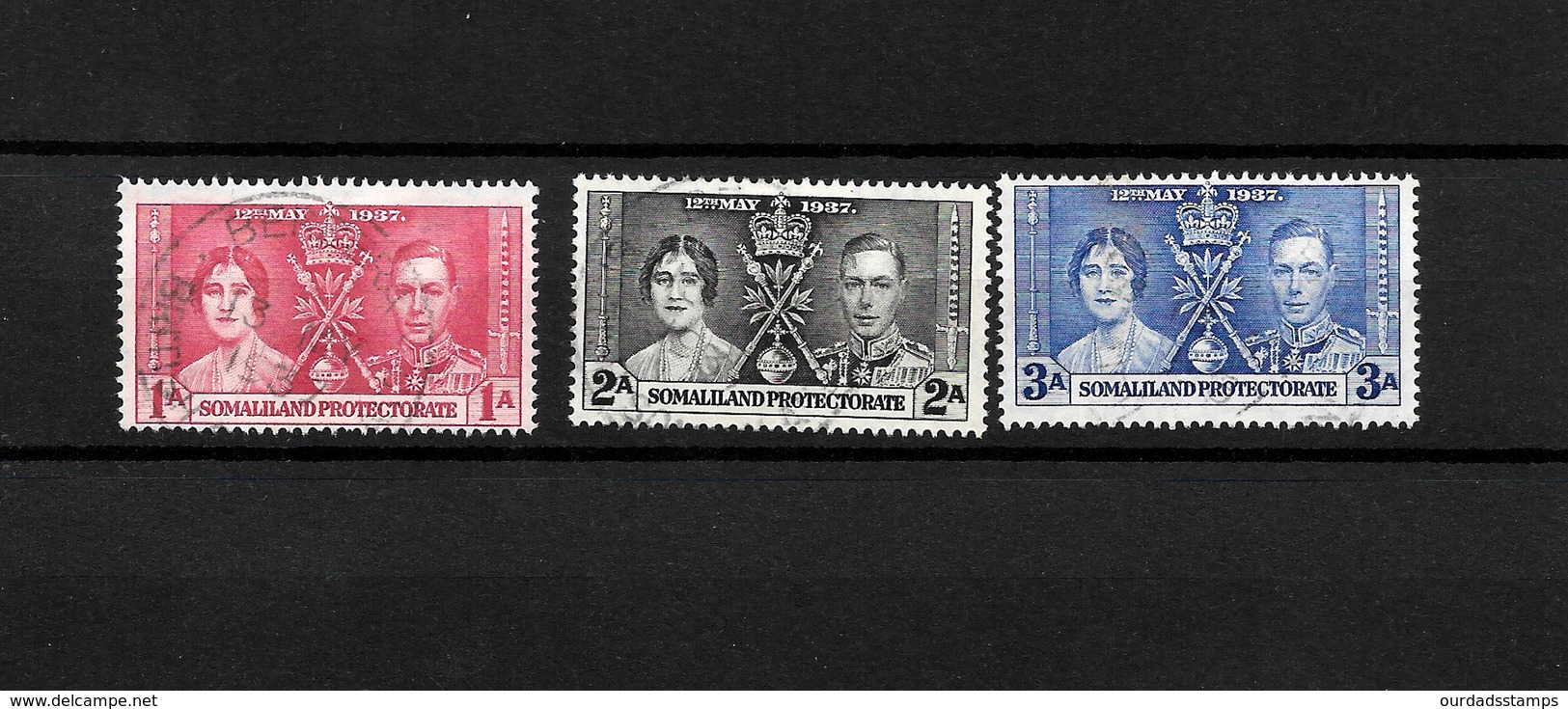 Somaliland Protectorate KGVI 1937 Coronation, Complete Set Used (7122) - Somaliland (Protectorate ...-1959)