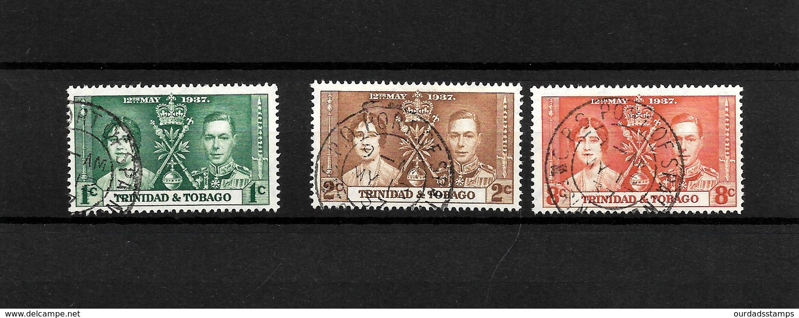 Trinidad & Tobago KGVI 1937 Coronation, Complete Set Used (7129) - Trinidad & Tobago (...-1961)