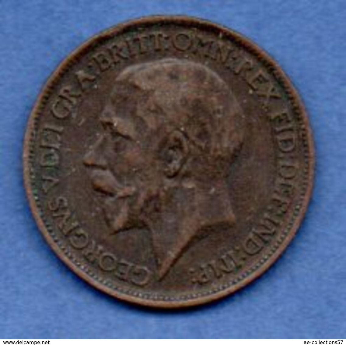 Grande Bretagne  - 1/ 2 Penny 1916 -  Km # 809  -  état  TTB - C. 1/2 Penny
