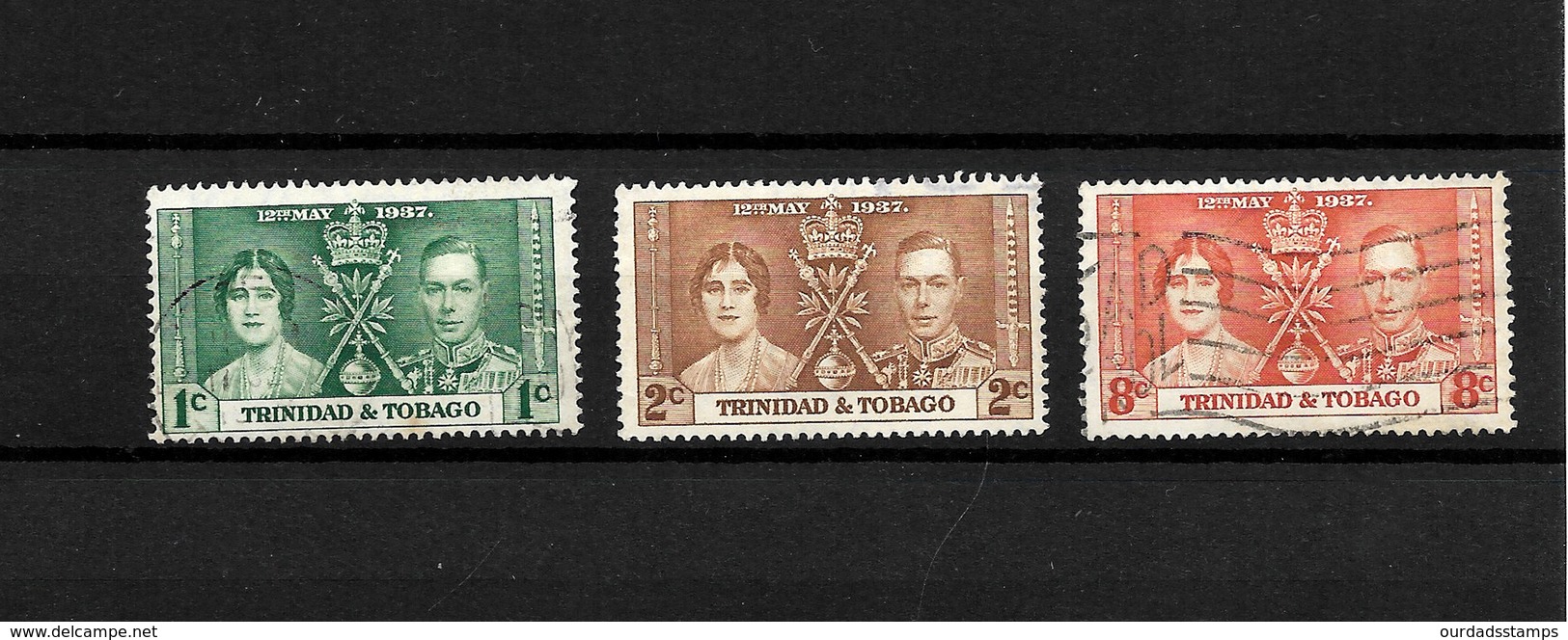 Trinidad & Tobago KGVI 1937 Coronation, Complete Set Used (7132) - Trinidad & Tobago (...-1961)