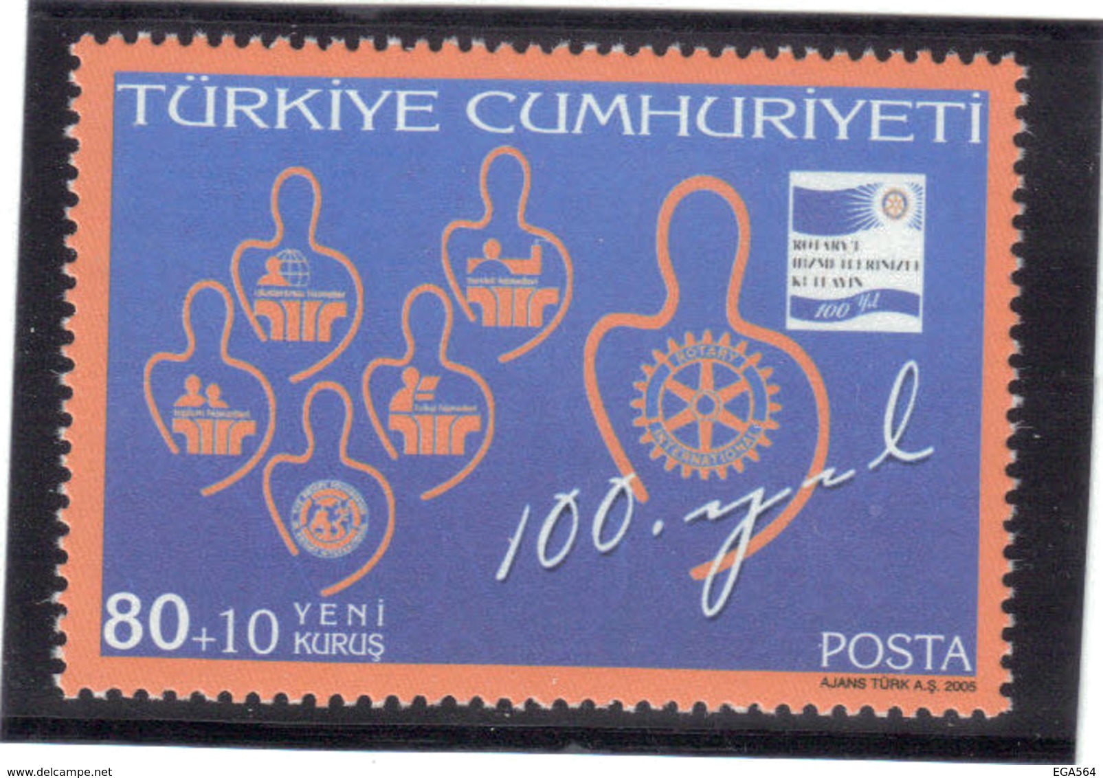 V13 - TURQUIE - PO 3159 ** MNH De 2005 - ROTARY . - Unused Stamps