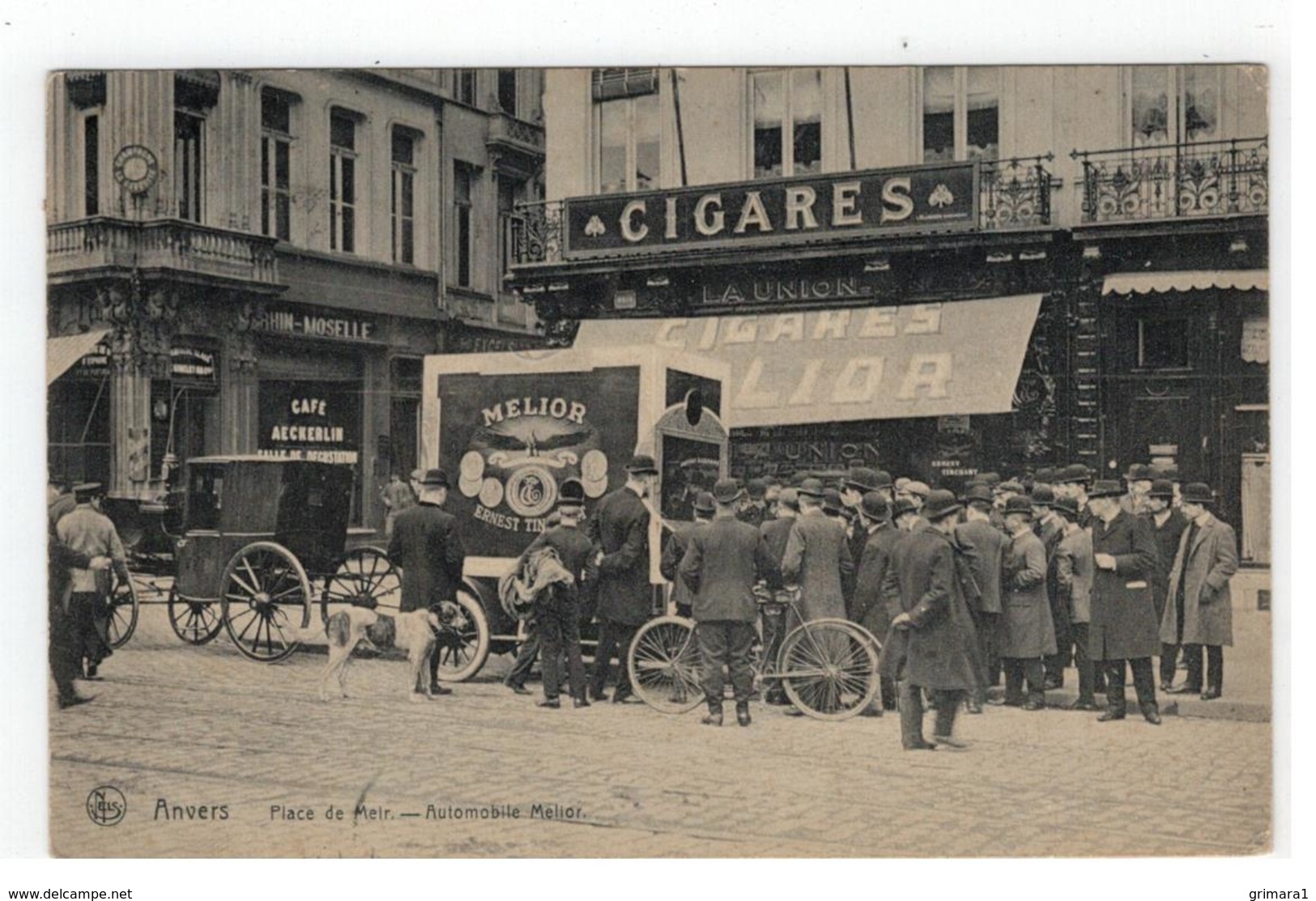 Anvers   Place De Meir  -  Automobile Melior (achterkant Reclame:A L'OTTOMAN Cigares Ernest TINCHANT ) - Antwerpen