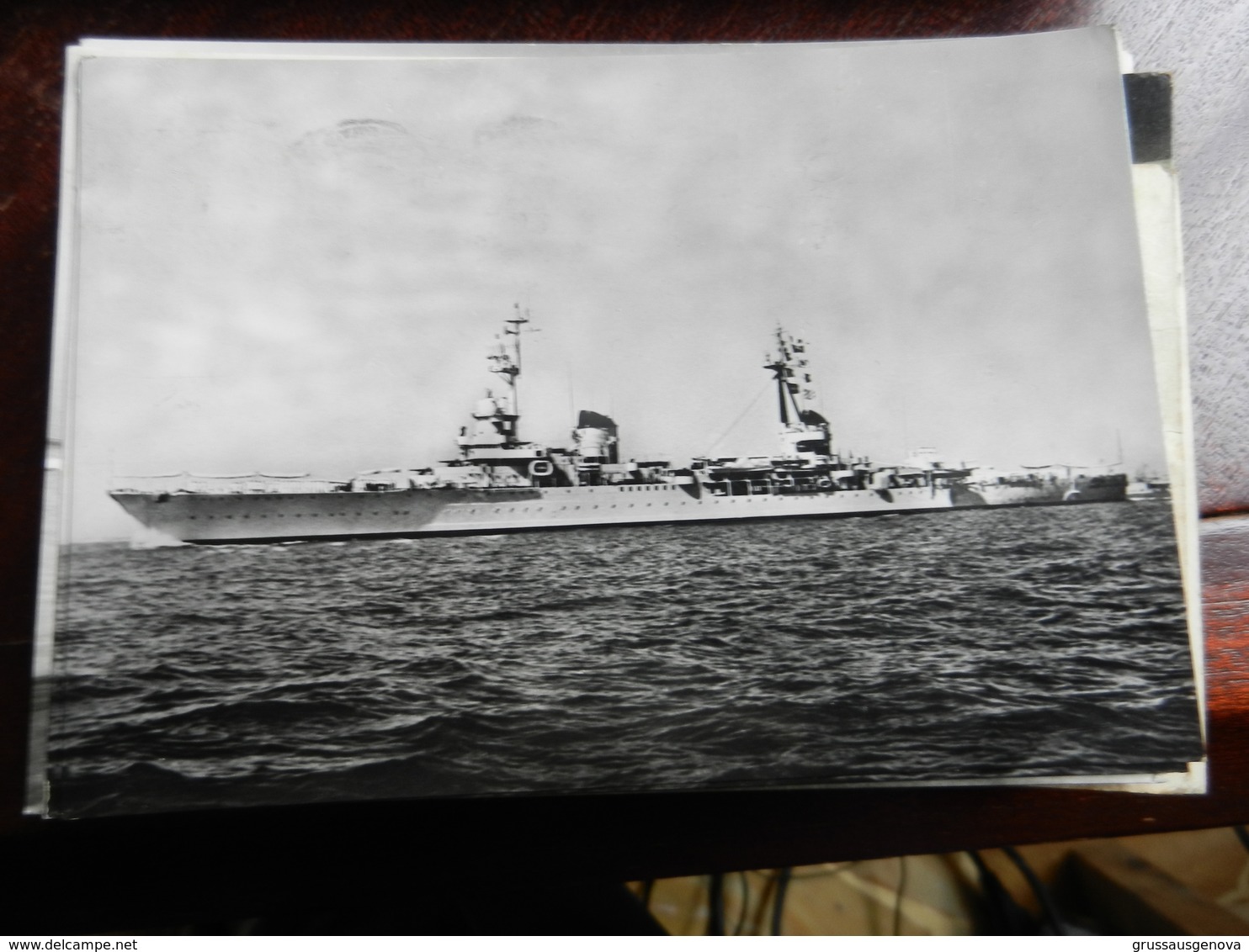 19700) NAVE INCROCIATORE MONTECUCCOLI VIAGGIATA 1959 NON COMUNE - Warships