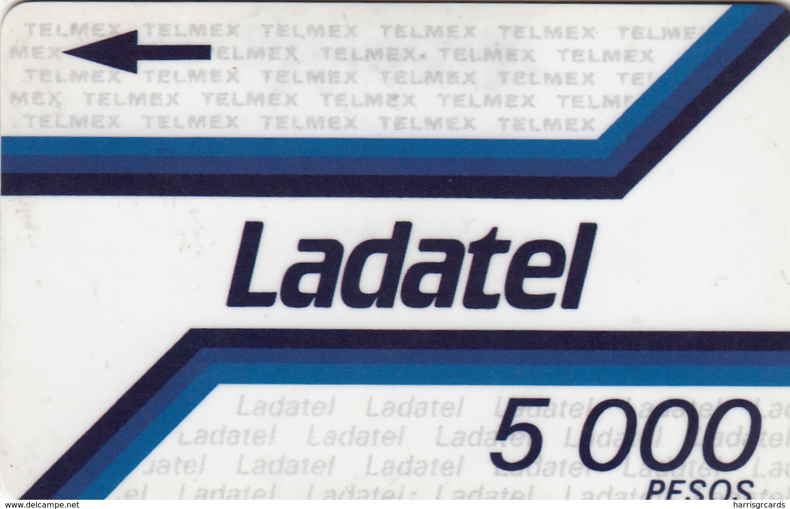 MEXICO - Ladatel Azul Con Flecha Indicadora(5,000 $), CN : 4MEXA, Used - México