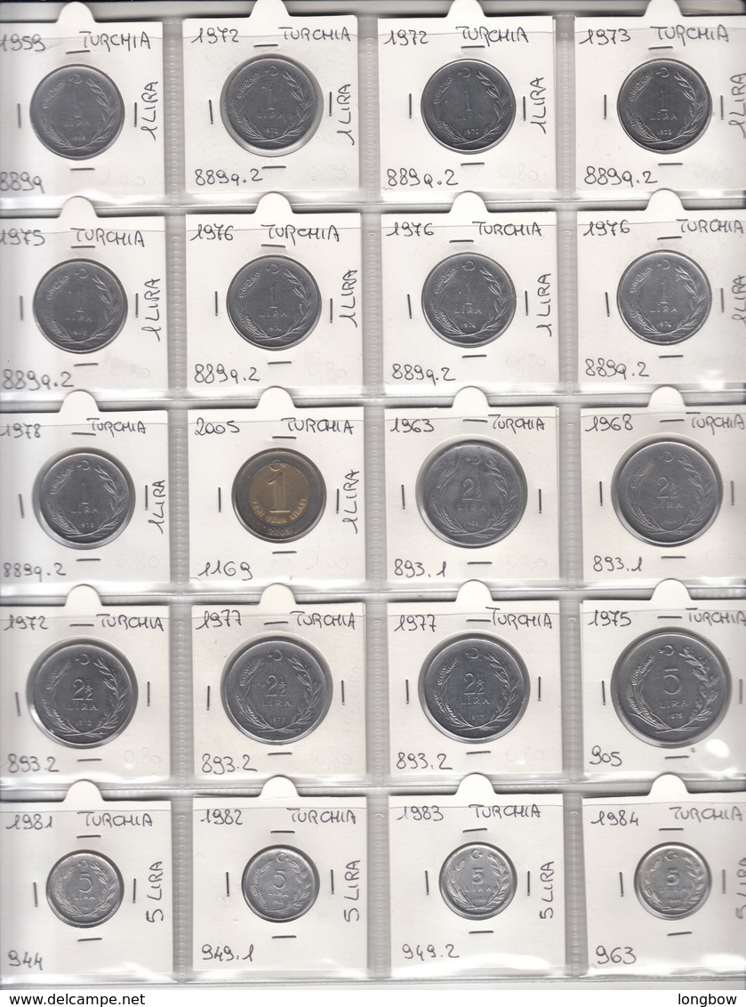 Turkey Collection 100 Coins In Oblo - First Choice - Turchia