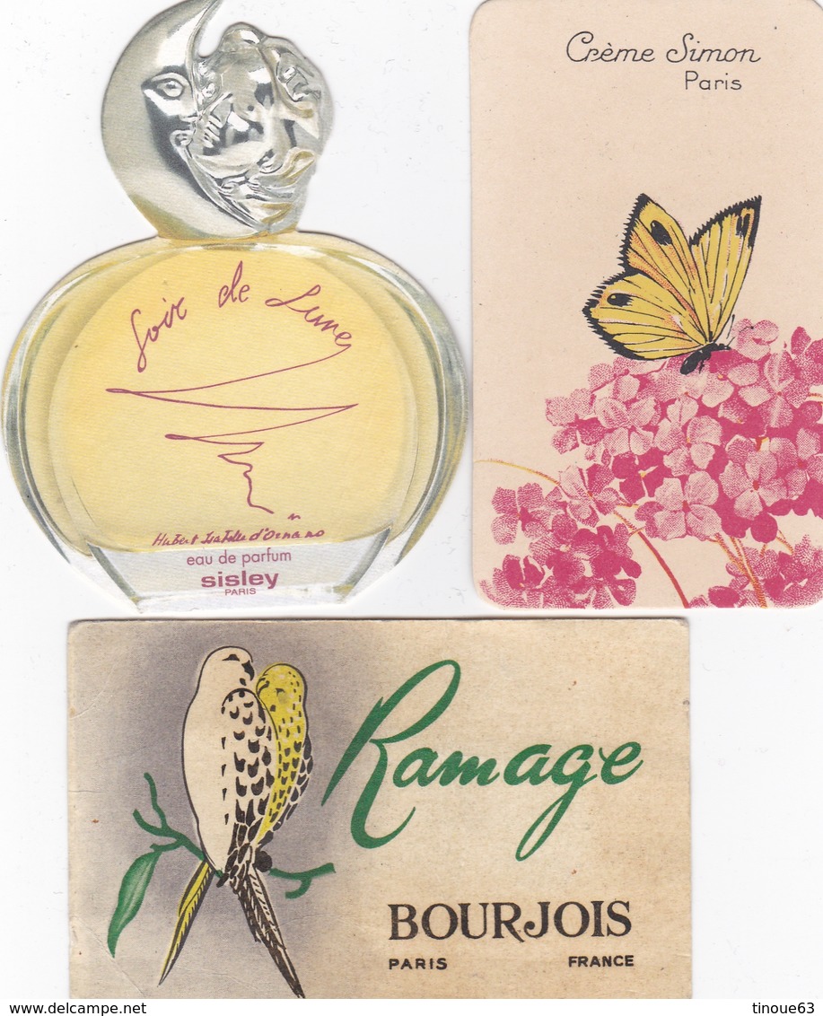 Lot De 3 Cartes Parfumée (Sisley, Crème Simon, Bourgeois) - Unclassified