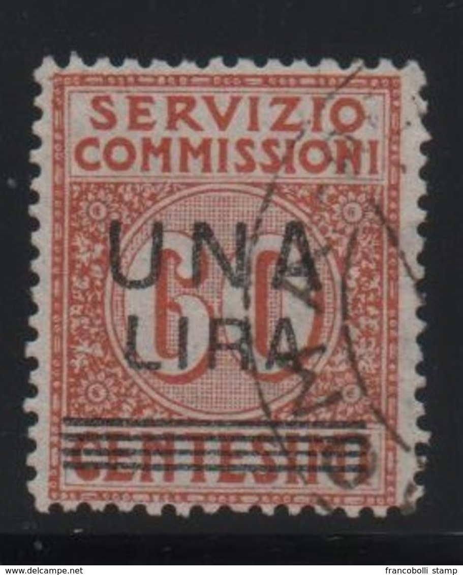 1925 Servizio Commissioni 1 L. Su 60 C. US - Usati