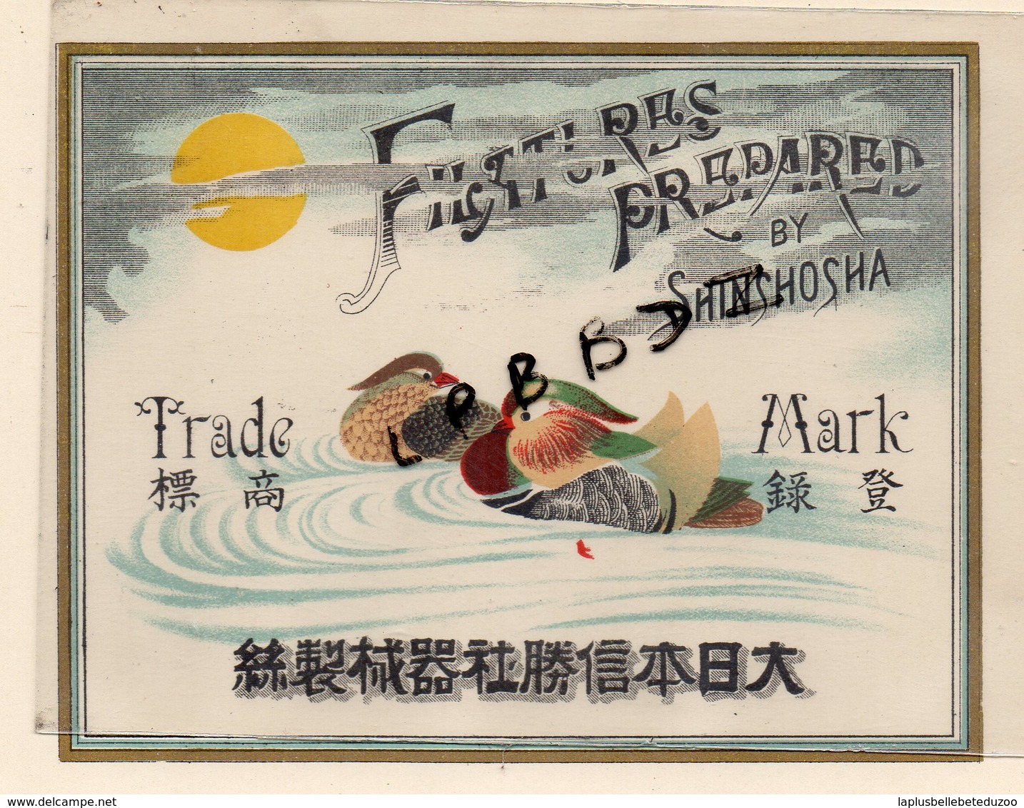 BELLE PUBLICITE JAPONAISE - FILATURE DE SOIE - THE SHINSHO SHA - GIFU KEN - JAPAN - 1904 - JAPON - Publicidad