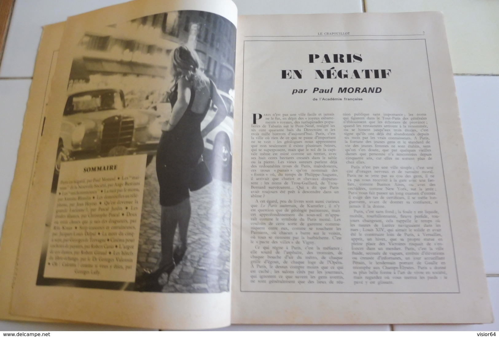 LE CRAPOUILLOT -1971- LE PARIS DEFENDU -LES STRIP TEASEUSES-LA NOUVELLE PROSTITUTION-LES DEMOISELLE AU TELEPHONE.. - Autres & Non Classés