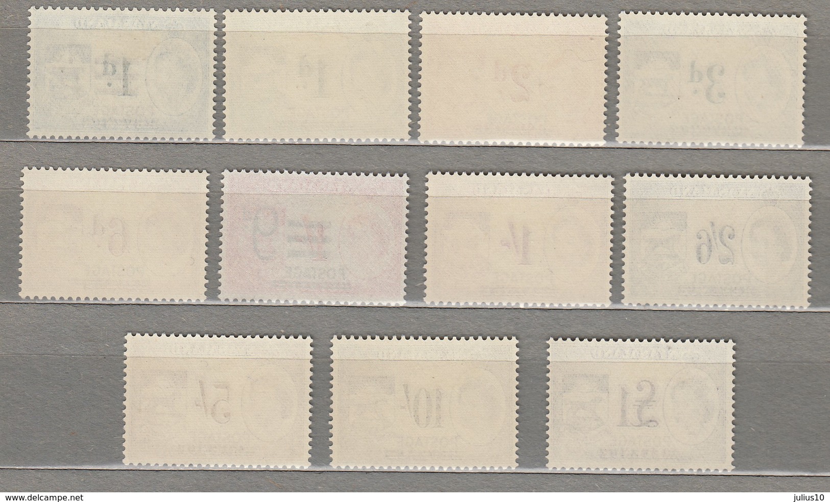 NYASALAND RHODESIA 1963 Overprinted MVLH (*) Complete Set QEII Mi 114-124 SG 188-198 Look Scan #23184 - Rhodesia & Nyasaland (1954-1963)