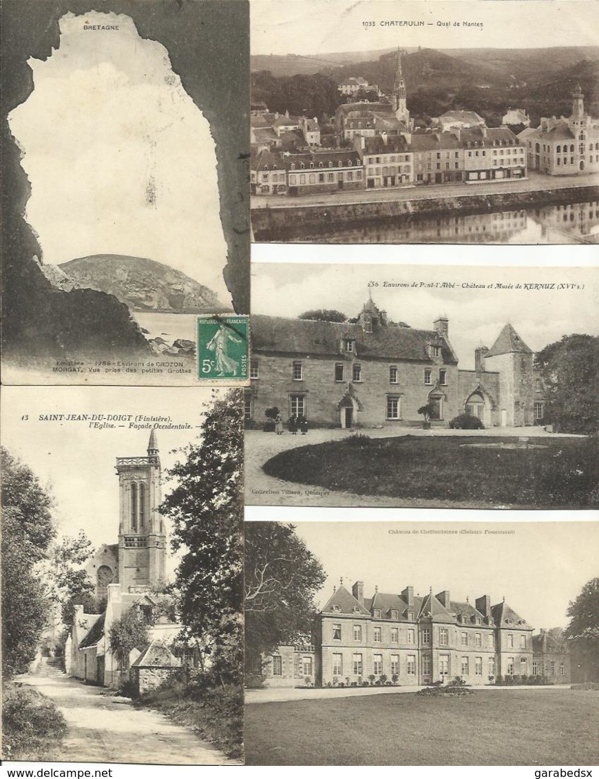 LOT DE 194 CARTES POSTALES ANCIENNES DU FINISTERE (29). - Autres & Non Classés