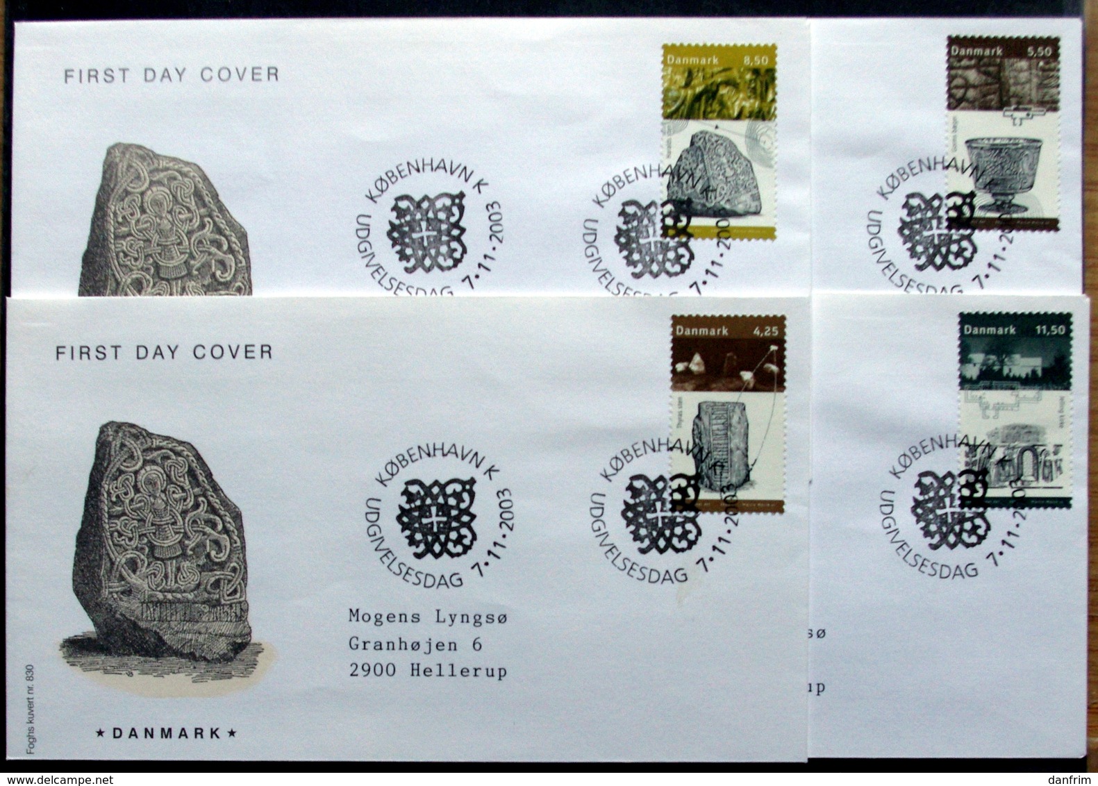 Denmark 2003   Archelogy    MiNr.1350-53  FDC  ( Lot Ks  )FOGHS COVER - FDC