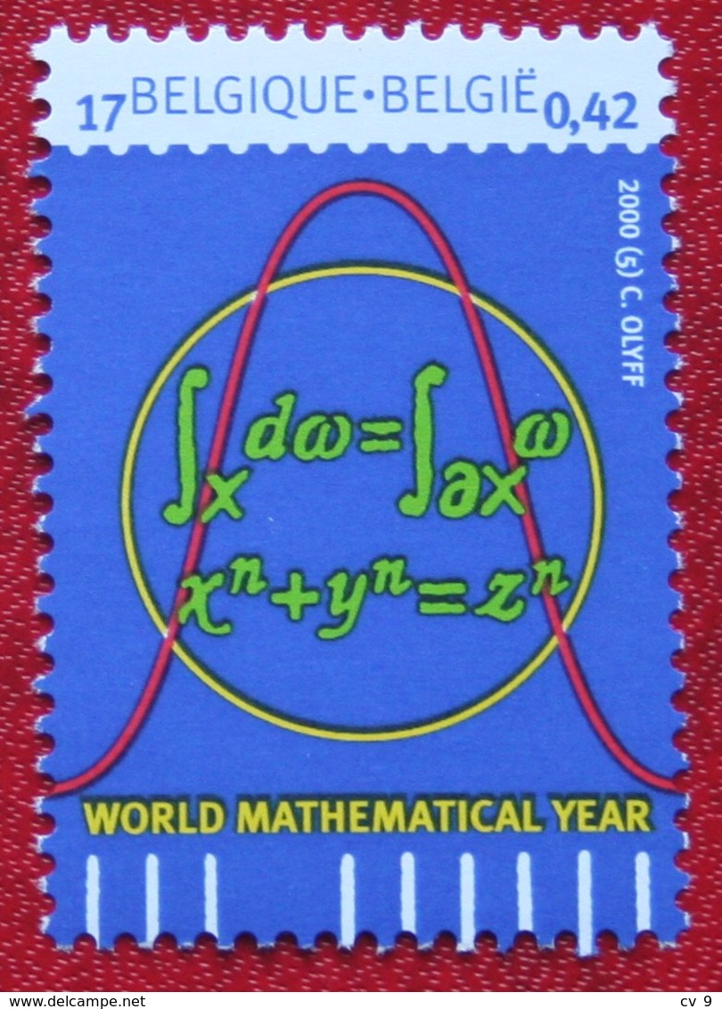 World Mathematical Year OBC N° 2890 (Mi 2941) 2000 POSTFRIS MNH ** BELGIE BELGIEN / BELGIUM - Ungebraucht