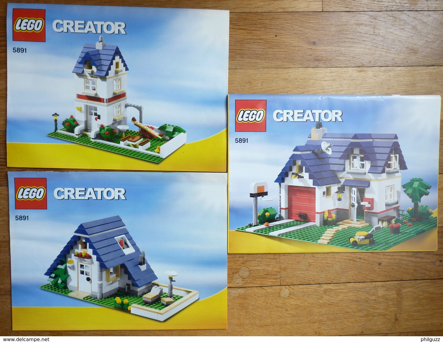 3 NOTICES DE MONTAGE LEGO CREATOR 5891 - MAISONS Plans Légo - Ontwerpen