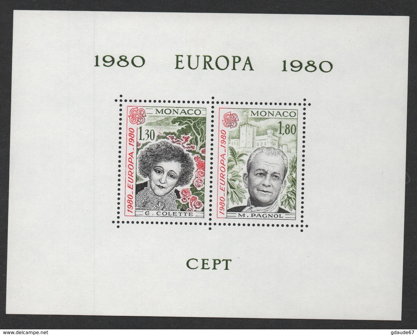 MONACO EUROPA 1980 - BLOC SPECIAL N° 13 ** MNH - COTE 500 EUR - Blocks & Sheetlets