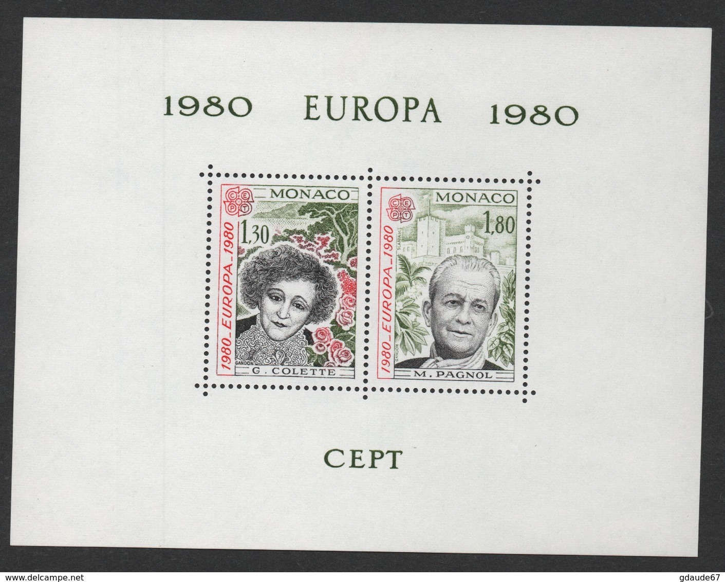 MONACO EUROPA 1980 - BLOC SPECIAL N° 13 ** MNH - COTE 500 EUR - Blocs