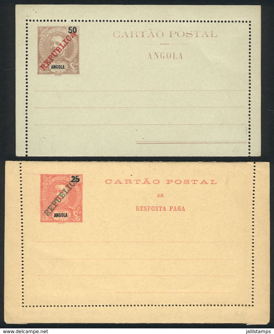 ANGOLA: 2 Different Lettercards (one Double), Unused, Excellent Quality - Angola