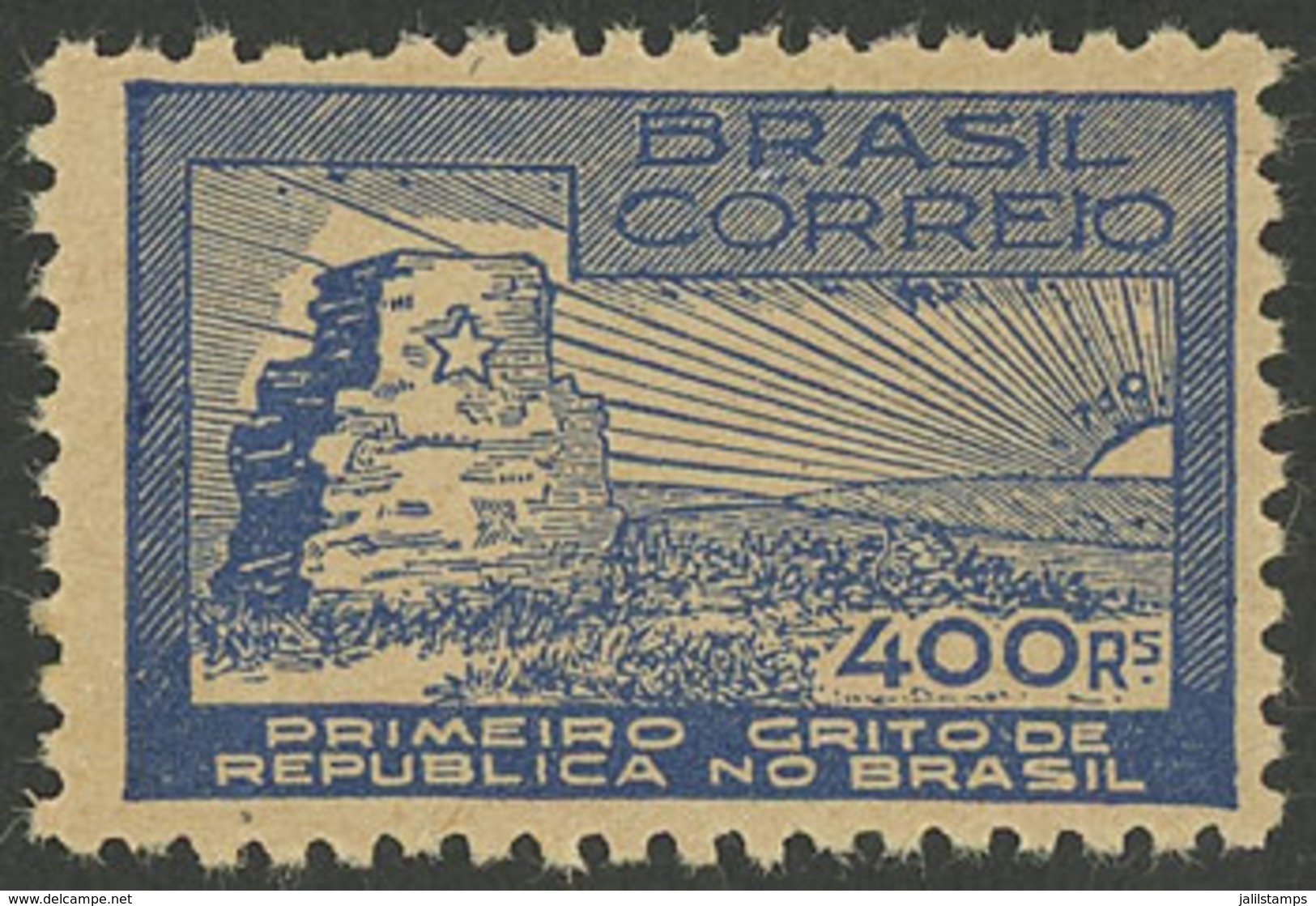BRAZIL: RHM.C-129, 1938 Independence, PROOF Printed On Regular Unwatermarked Paper, VF Quality! - Lettres & Documents