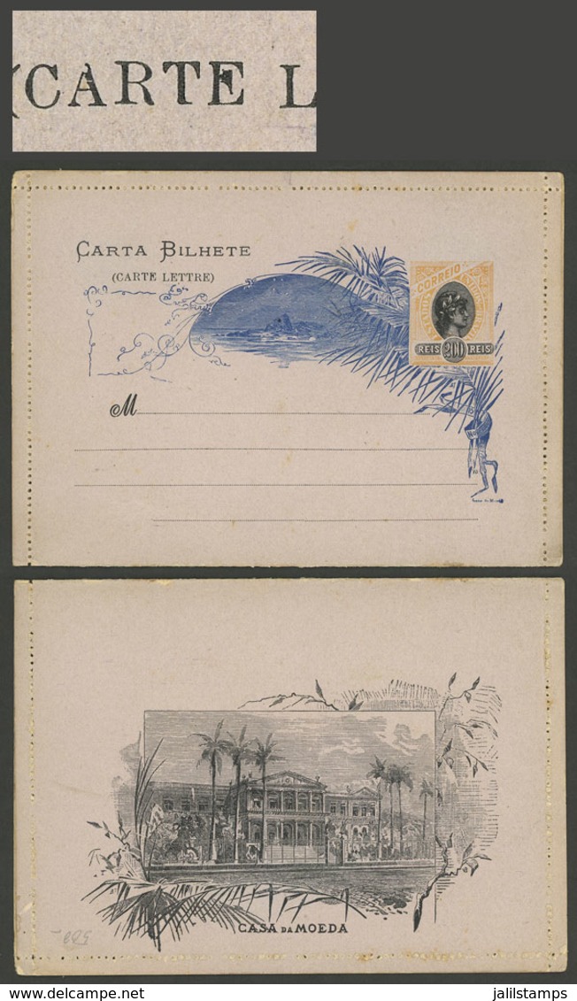 BRAZIL: RHM.CB-57G, Lettercard With "C" Of CARTE Without Cedilla, Mint, VF Quality!" - Entiers Postaux