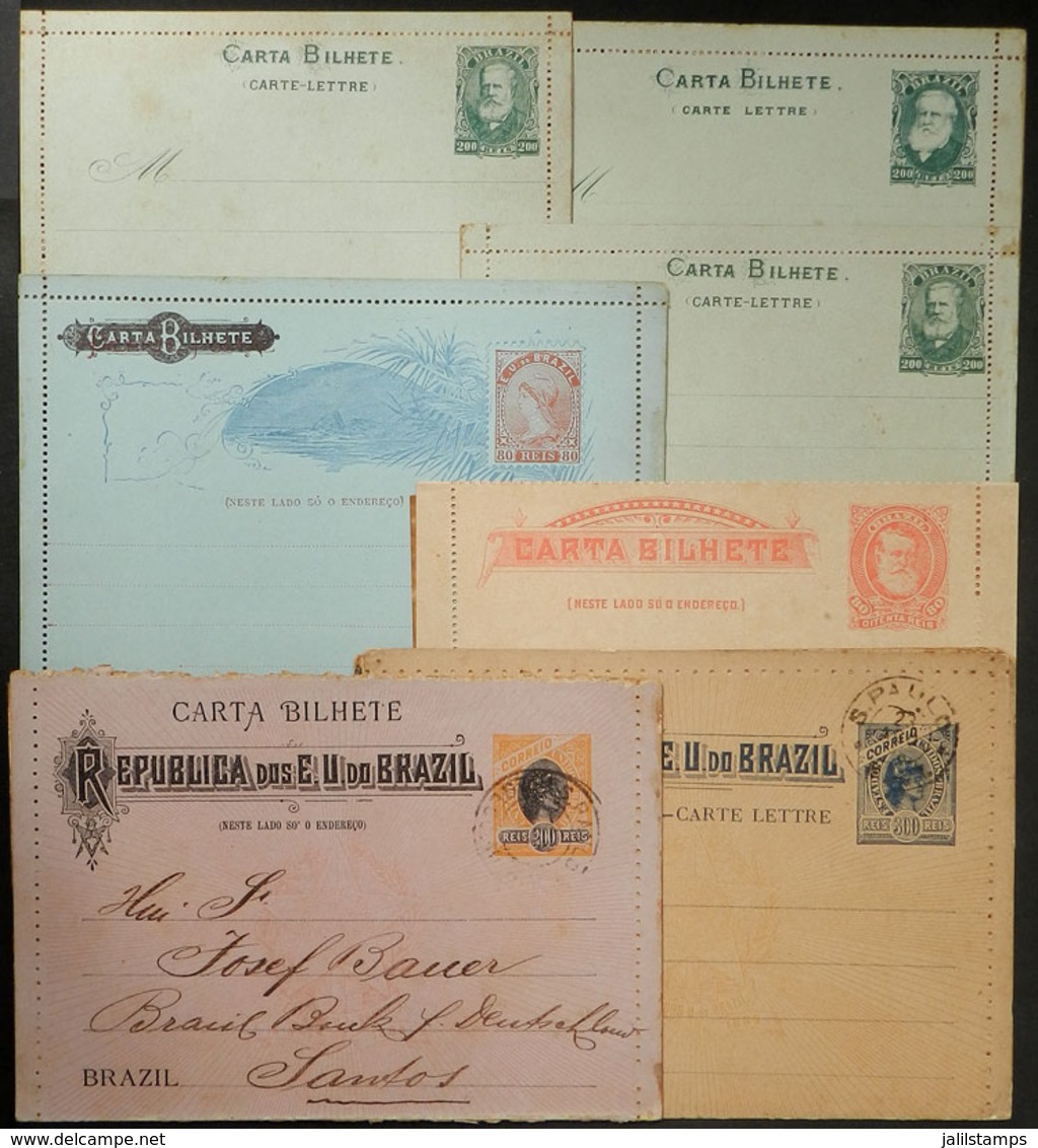 BRAZIL: Lot Of 7 Old Lettercards, VF General Quality, High RHM Catalogue Value, Good Opportunity! - Entiers Postaux