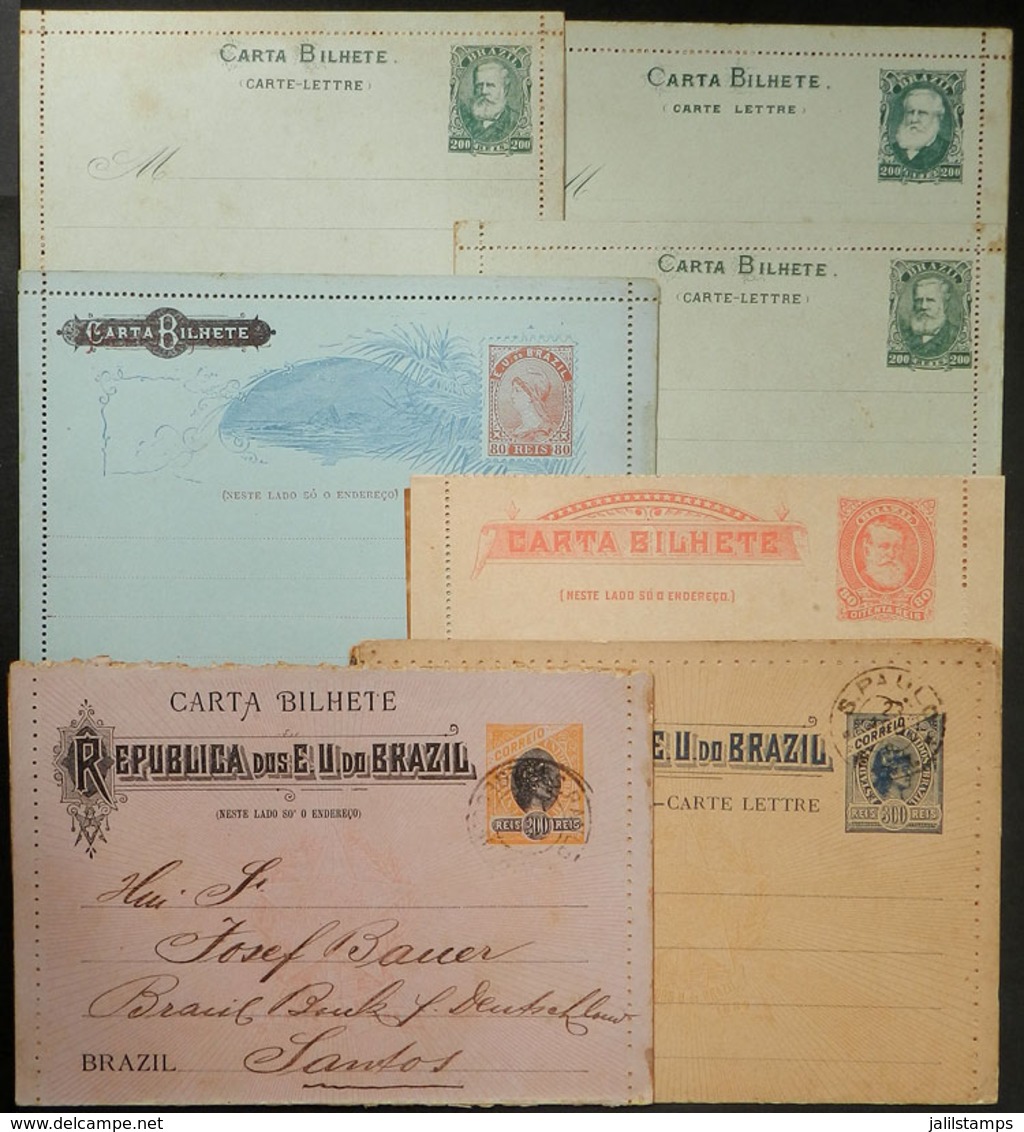 BRAZIL: Lot Of 7 Old Lettercards, VF General Quality, High RHM Catalogue Value, Good Opportunity! - Interi Postali