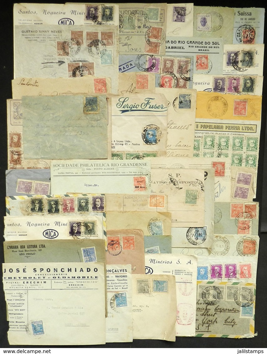 BRAZIL: Approximately 37 Covers Used In Varied Periods, There Are Interesting Postages And Cancels, Most Of Fine Quality - Cartoline Maximum