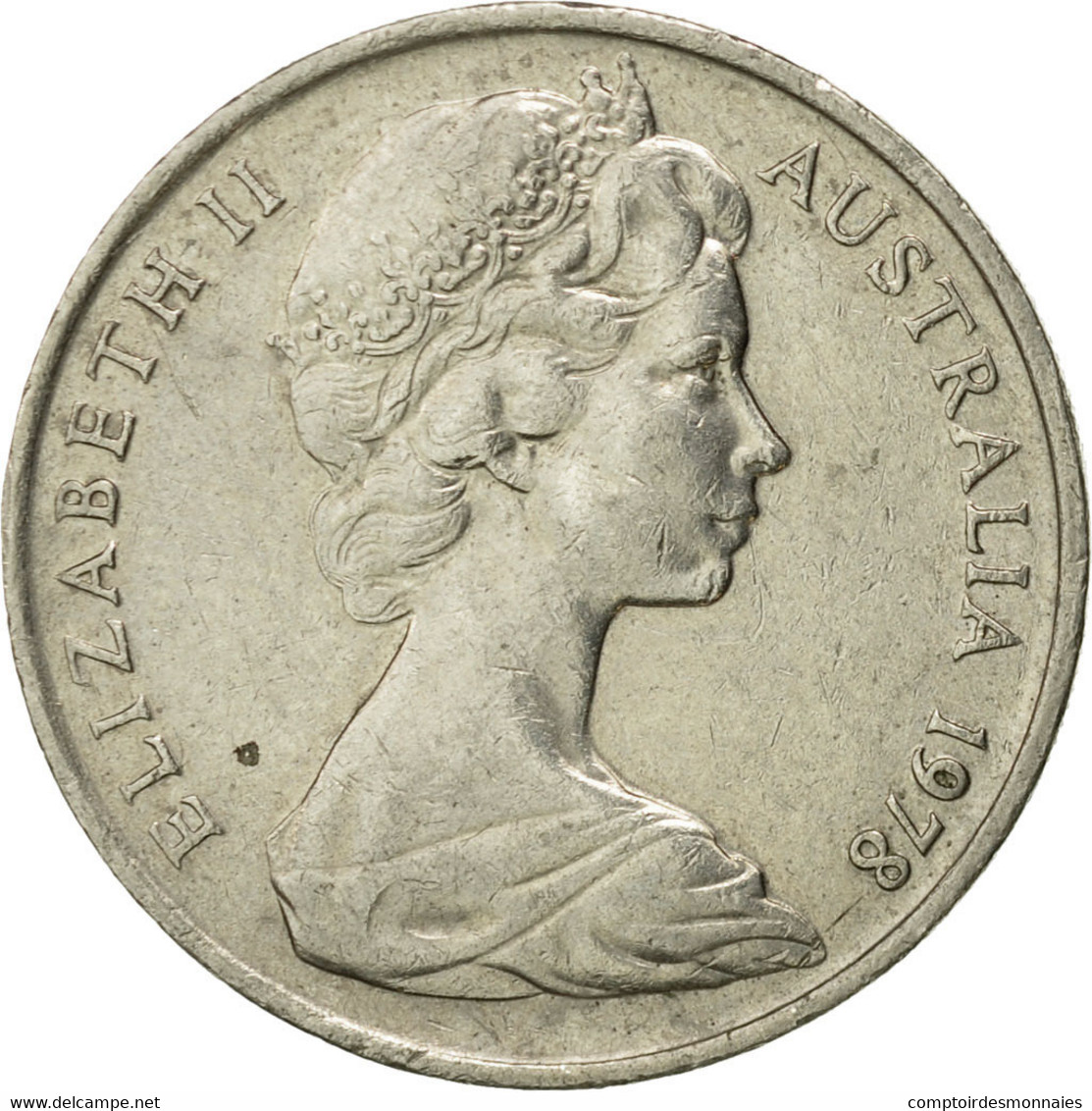 Monnaie, Australie, Elizabeth II, 10 Cents, 1978, Melbourne, TB+, Copper-nickel - 1855-1910 Trade Coinage