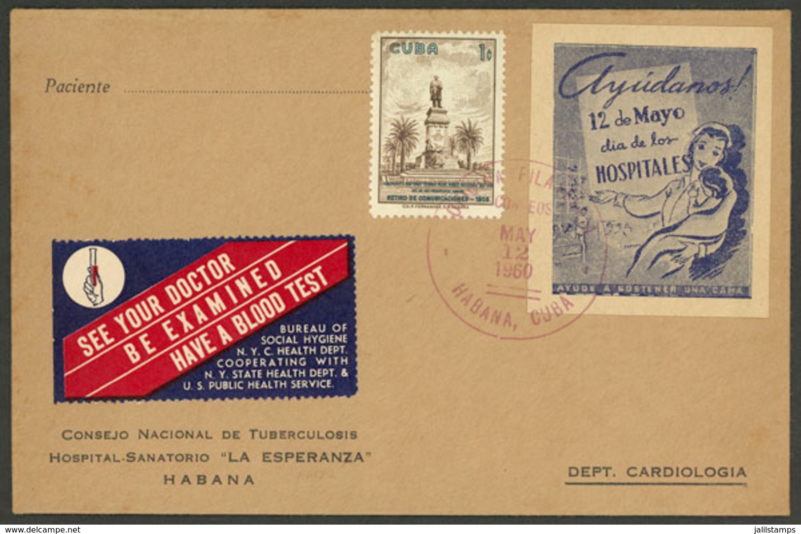 CUBA: Envelope Of Hospital La Esperanza, With Cinderella Topic MEDICINE, VF Quality! - Altri & Non Classificati