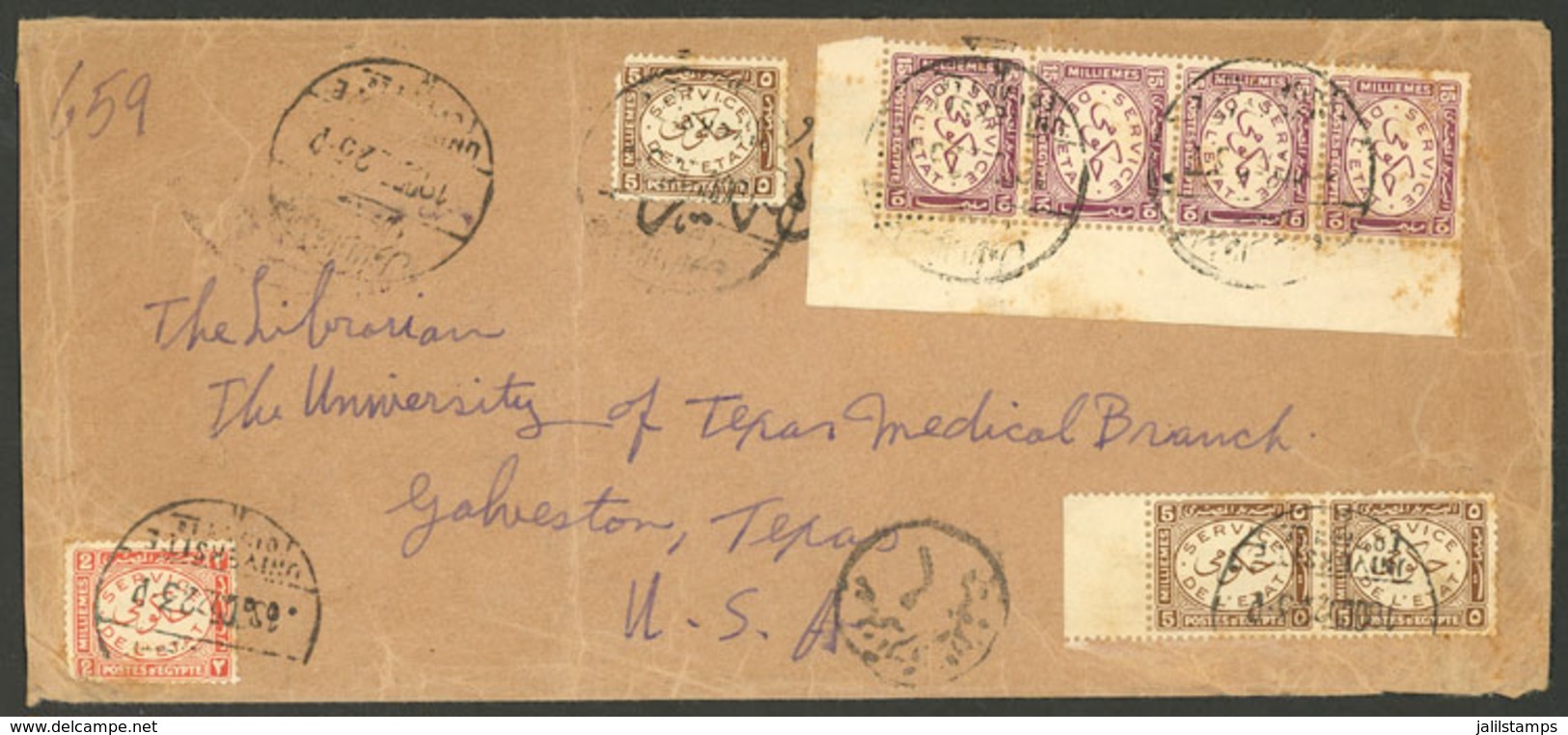 EGYPT: Official Cover Sent To USA, With Nice Multicolor Postage Of Official Stamps, Very Attractive! - Lettres & Documents