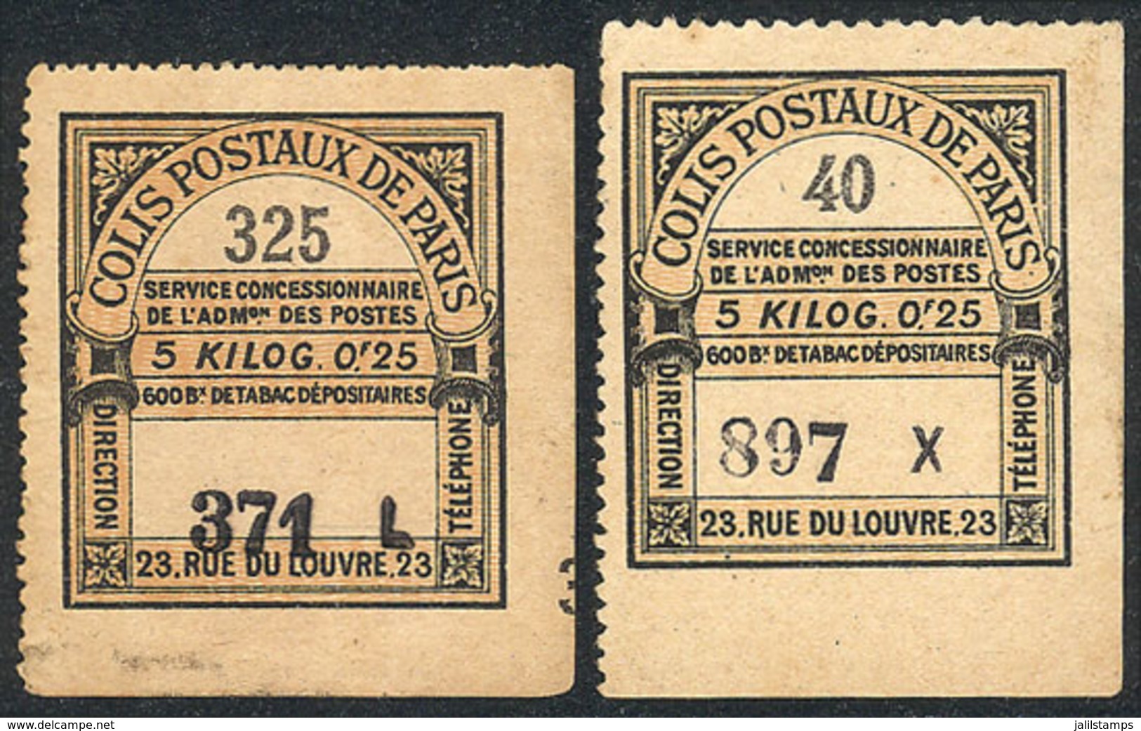 FRANCE: Colix Postaux De Paris: 2 Interesting Labels, Mint No Gum, VF Quality! - Altri & Non Classificati