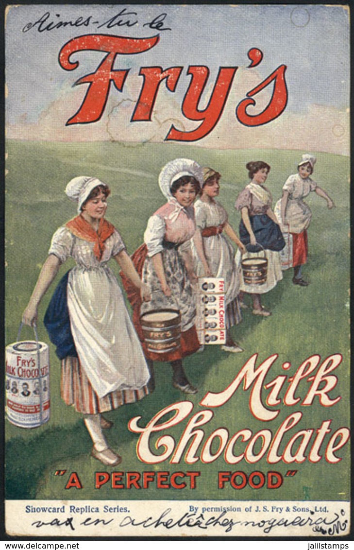 GREAT BRITAIN: Fry's Milk Chocolate, "A Perfect Food", Circa 1906, VF Quality And Very Nice!" - Autres & Non Classés