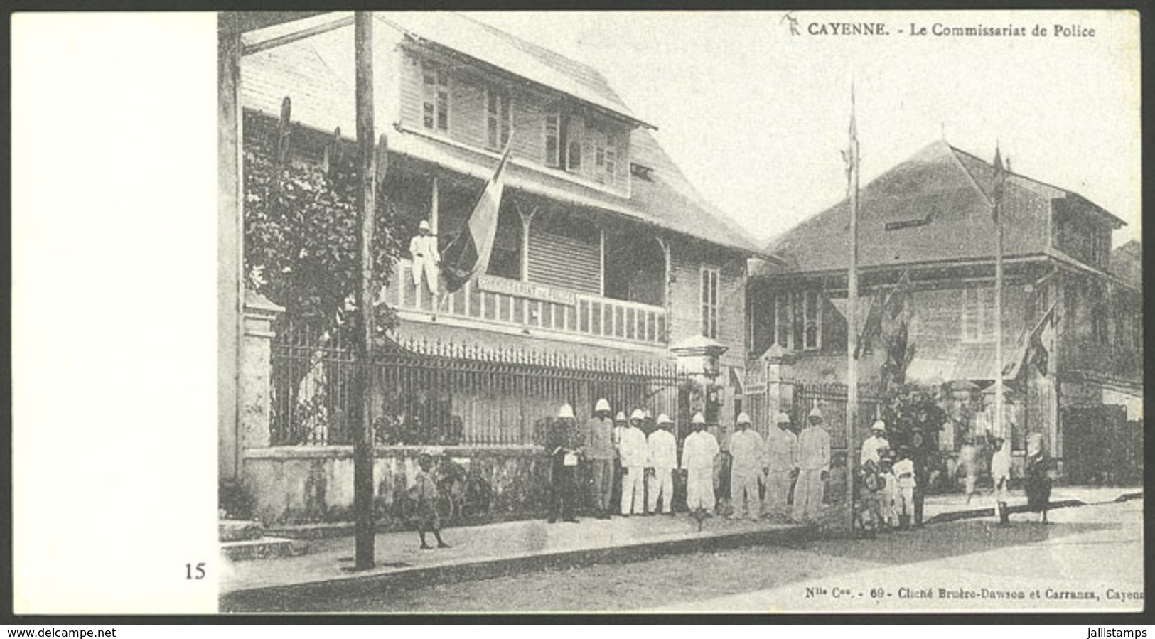 FRENCH GUIANA: CAYENNE: Police Station, Ed. Bruère-Dawson Et Carranza, VF - Altri & Non Classificati