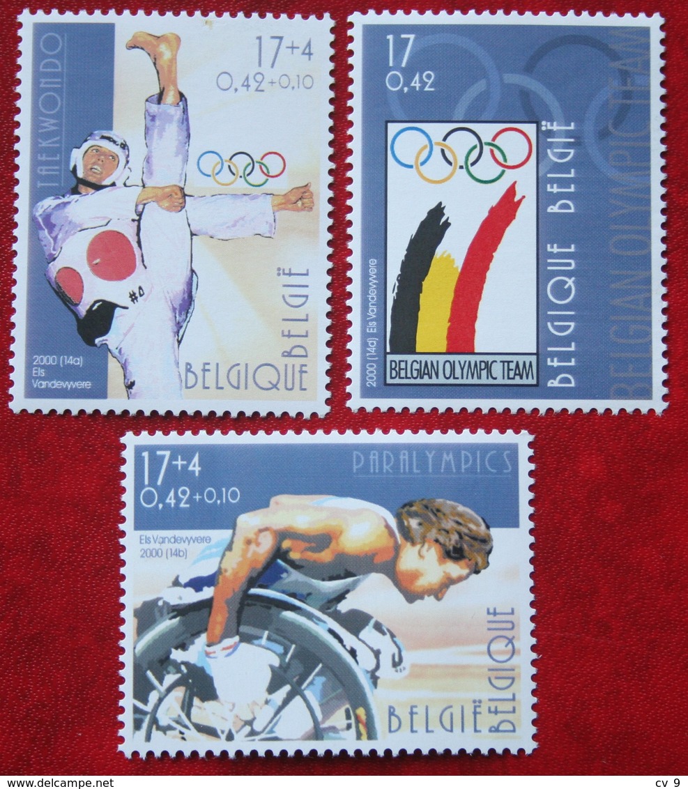 Olympic Games Sport  OBC N° 2908-2910 (Mi 2959-2961) 2000 POSTFRIS MNH ** BELGIE BELGIEN / BELGIUM - Neufs