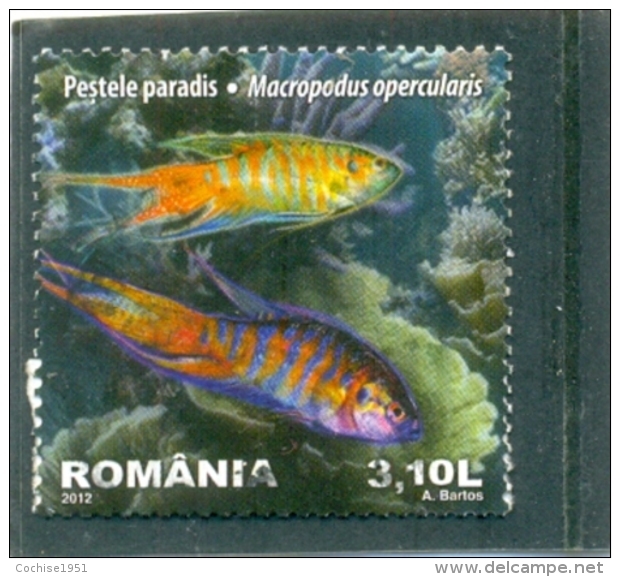 2012 ROUMANIE Y &amp; T N° 5605 ( O ) Poissons - Used Stamps