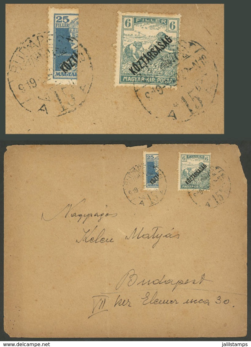 HUNGARY: Cover Used In Budapest In MAR/1919, It Includes A BISECT As Part Of The Postage, Interesting! - Altri & Non Classificati