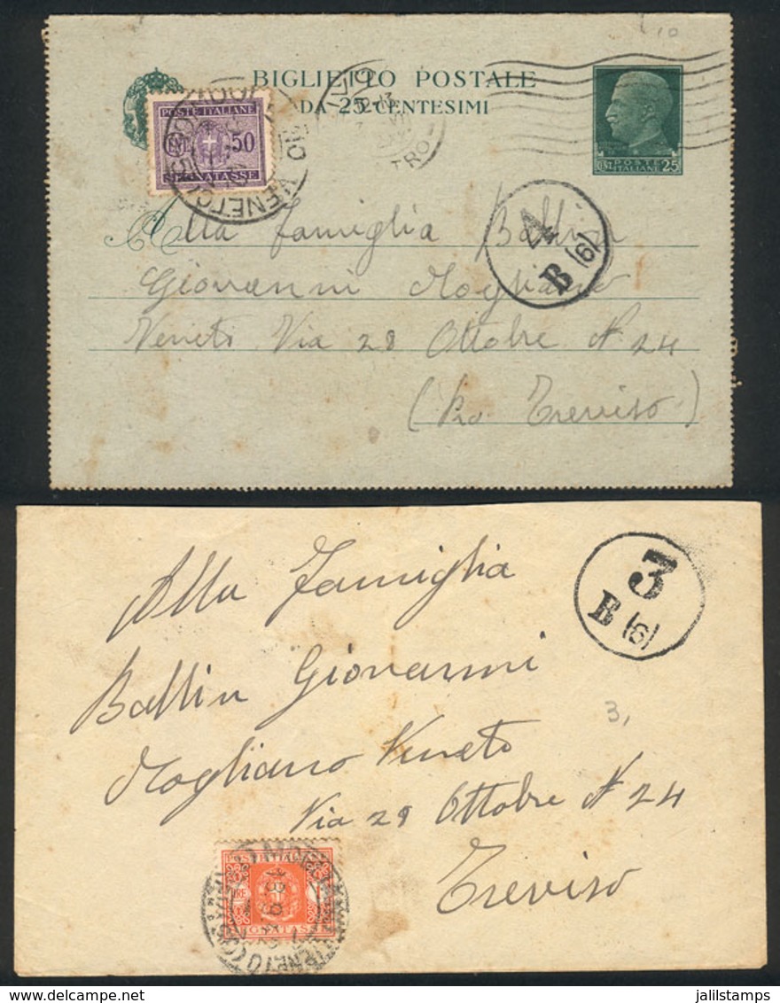 ITALY: Envelope + Lettercard (postal Stationery) Used In JUL And SE/1942, Mailed By Soldiers During The War, With Specia - Autres & Non Classés