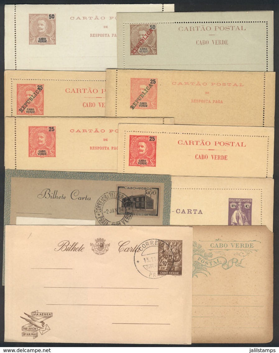 PORTUGAL - CAPE VERDE: 10 Different Postal Stationeries, Very Fine General Quality, Interesting! - Cap Vert