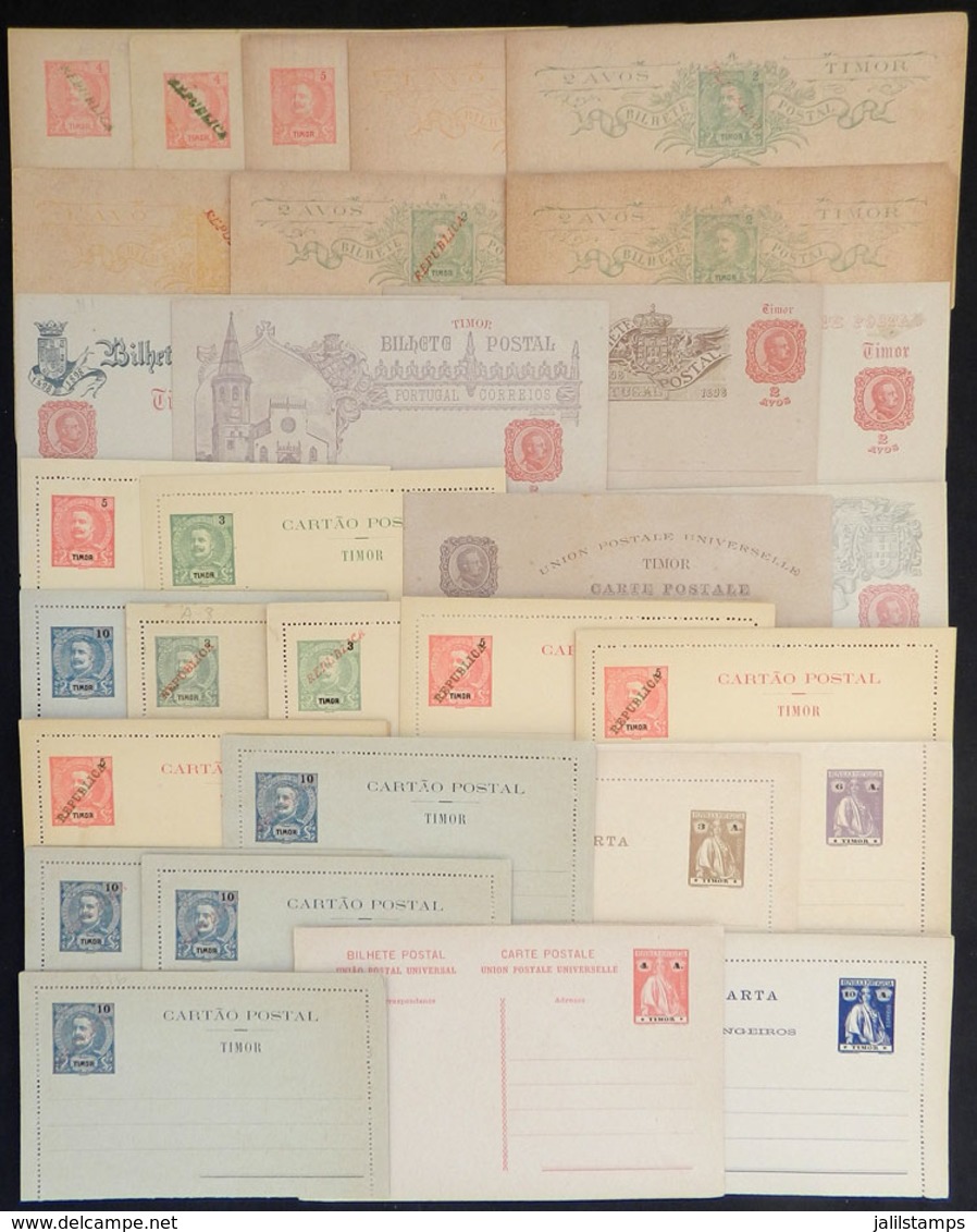 PORTUGAL - TIMOR: 30 Old Varied Postal Stationeries. It Includes Several Scarce Examples Of High Retail Value, Very Few  - Timor