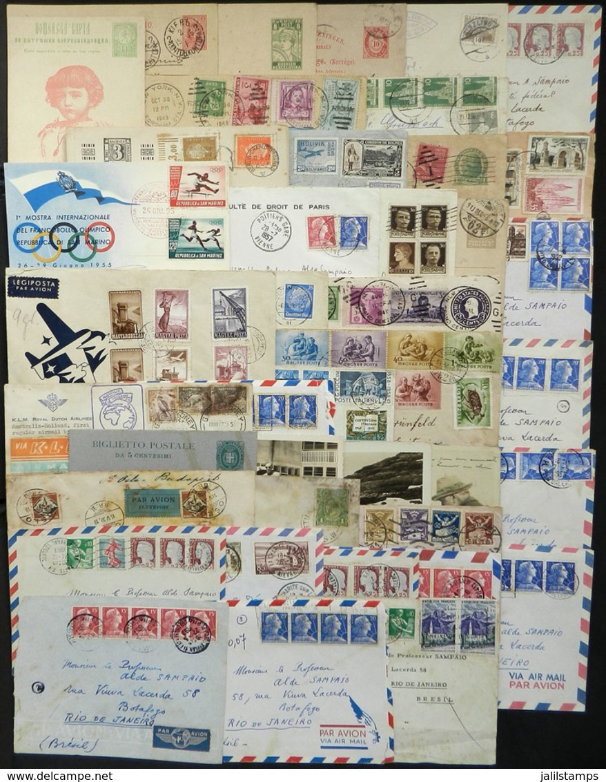 WORLDWIDE: Lot Of 40 Covers, Postcards, Postal Stationeries Etc., Mixed Quality, Several With Defects, Very Low Start! - Autres - Europe