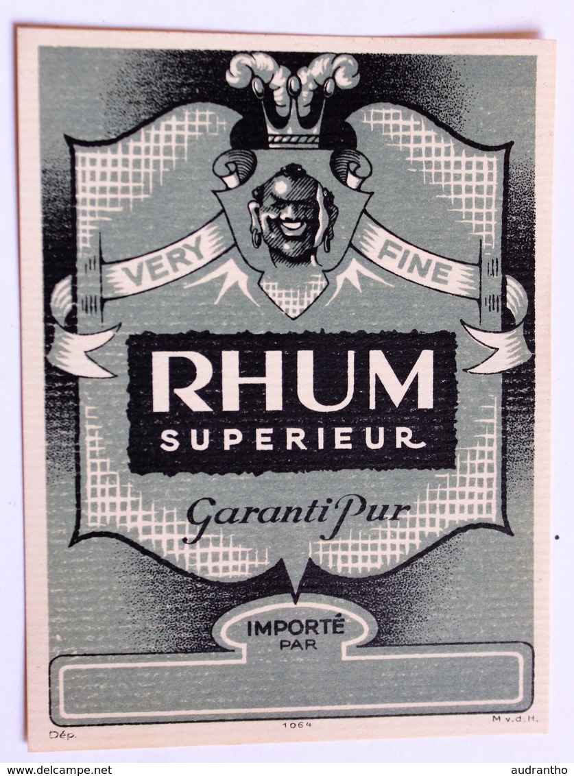 Ancienne étiquette Rhum Supérieur Very Fine 1064 MvdH - Rhum