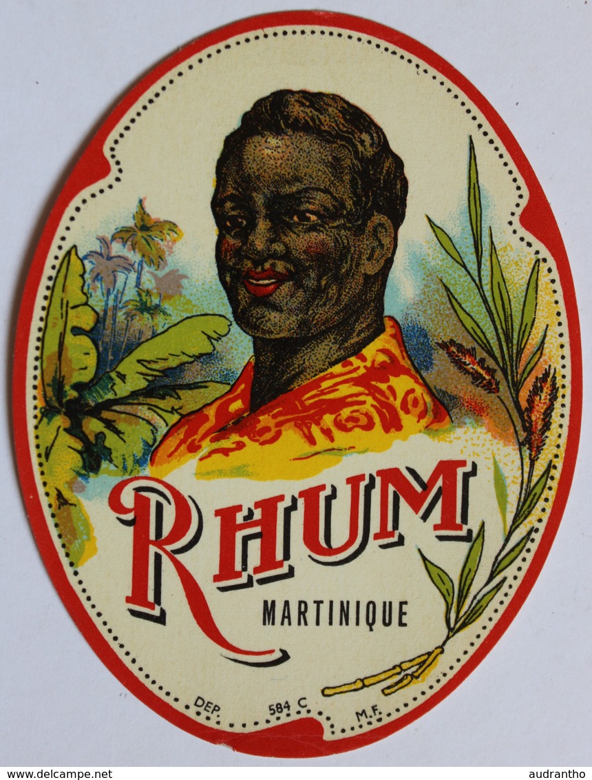 Ancienne étiquette Rhum Martinique Déposé 584 C M. F. - Rhum